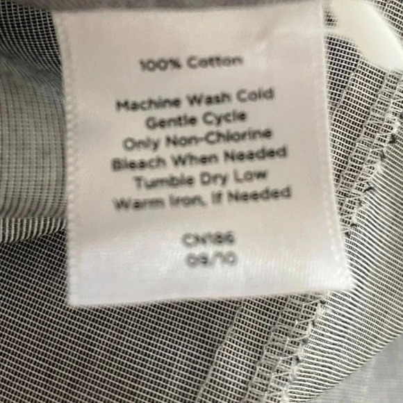 Talbots Women’s 100% Cotton 3/4 Sleeve Collared Button Gray Career Shirt 16 EUC - Picture 5 of 9